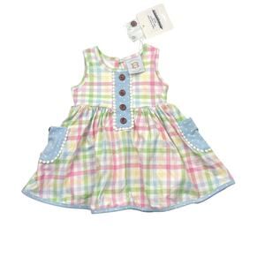 NWT Swoon Baby Clorhing Pastel Plaid Dress